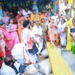 మార్కండేయ దేవాలయంలో ఘనంగా ధ్వజస్తంభ ప్రతిష్ట.. శ్రీశ్రీశ్రీ మాధవానంద సరస్వతి స్వామి ఆధ్వర్యంలో ఉత్సవాలు.. ప్రత్యేక పూజల్లో పాల్గొన్న కల్వకుంట్ల వంశీధర్ రావు, వంగా రాజేశ్వర్ రెడ్డి..